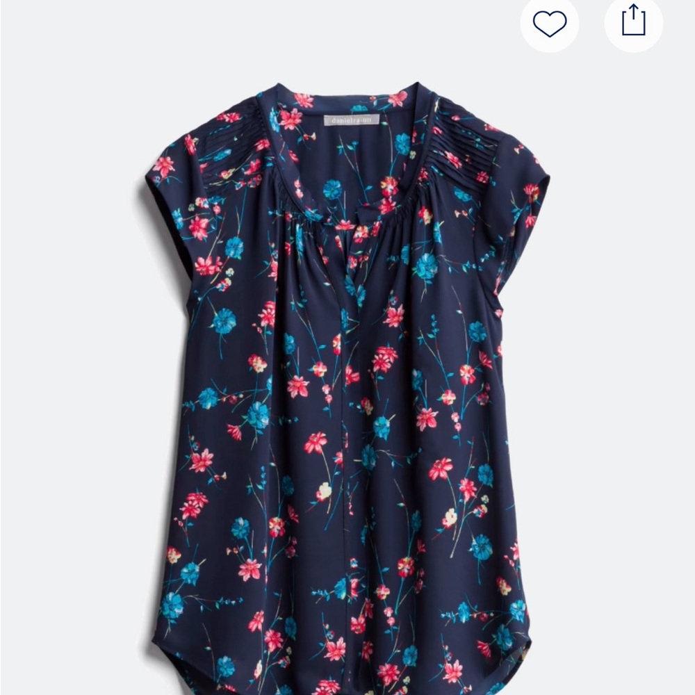 Daniel Rainn Navy Floral Blouse